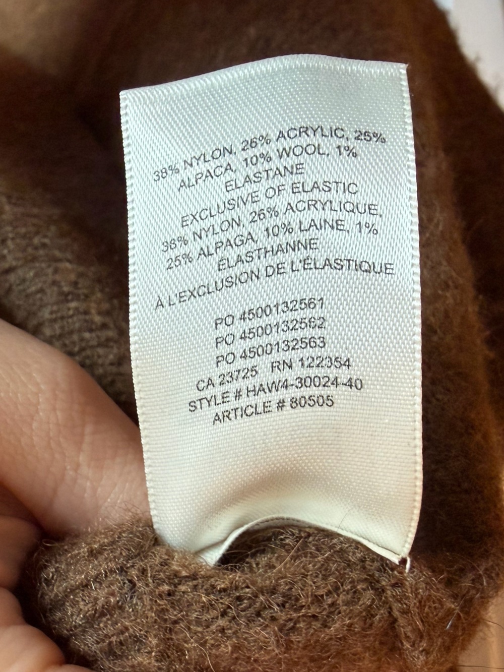 Aritzia Brown Turtleneck Sweater longline oversized - Picture 5 of 5